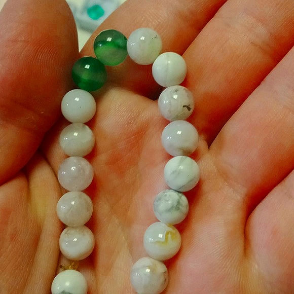 NATURAL CRYSTAL SPIRITUAL BRACELET STRETCHY BEADS 8MM JADE, ROSE QUARTZ - Picture 6 of 6